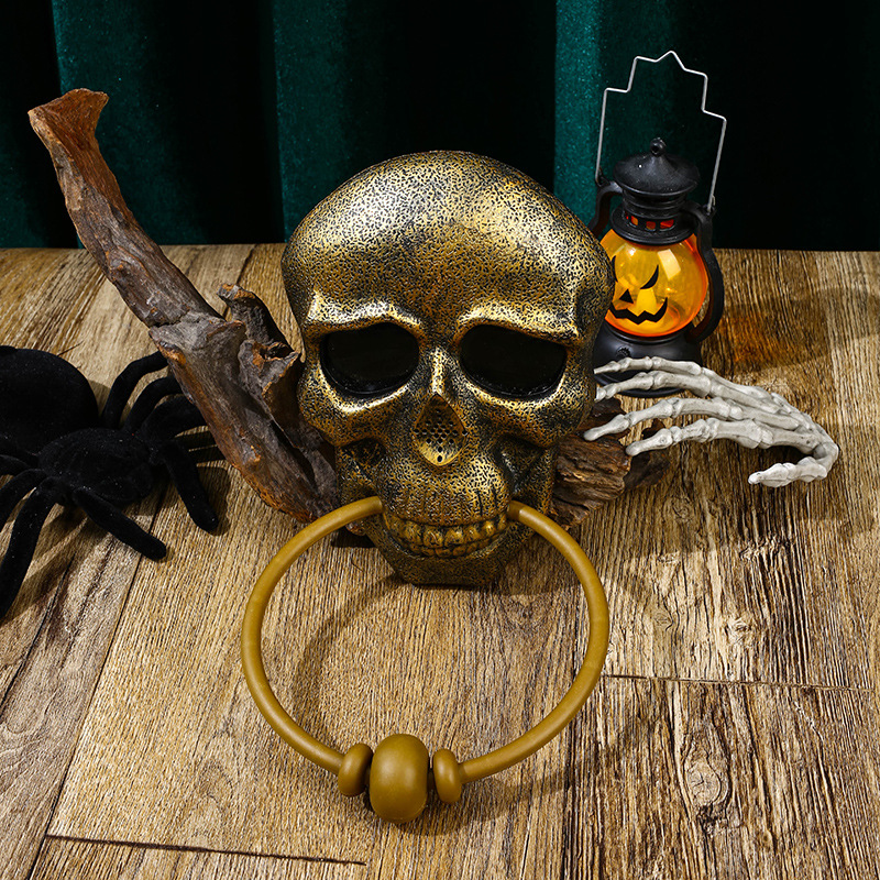 Halloween Horror Türklingel Geister Festival Totenkopf Trick Spielzeug Spukhaus Party Supplies Leuchtender Kürbis Totenkopf Türbehang_voghion.com