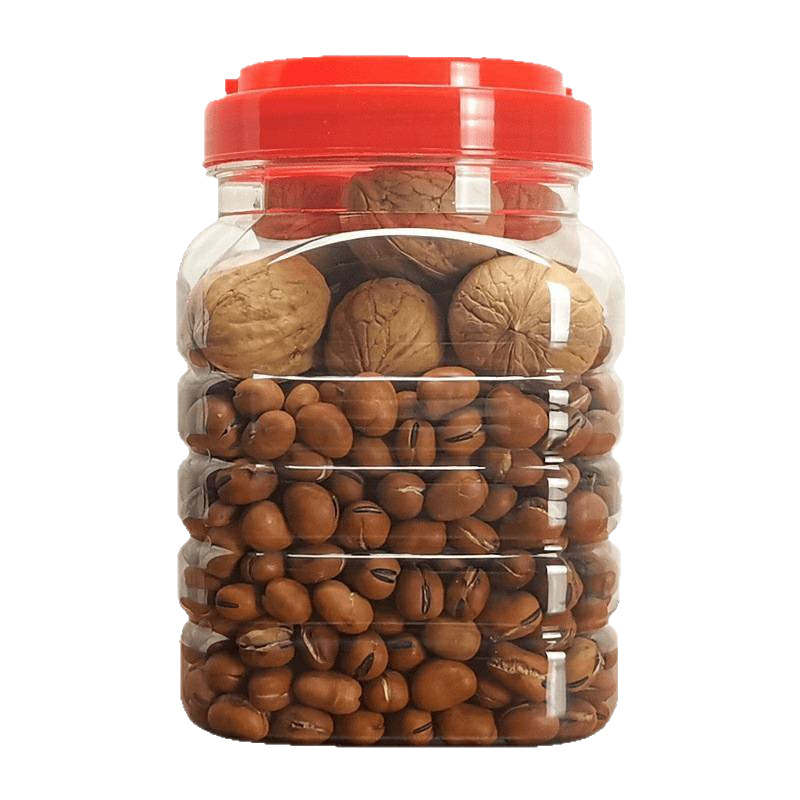 Botella de miel de plástico cuadrangular sellado con tapa de poliespecificación de gran calibre de embalaje transparente de grado alimenticio