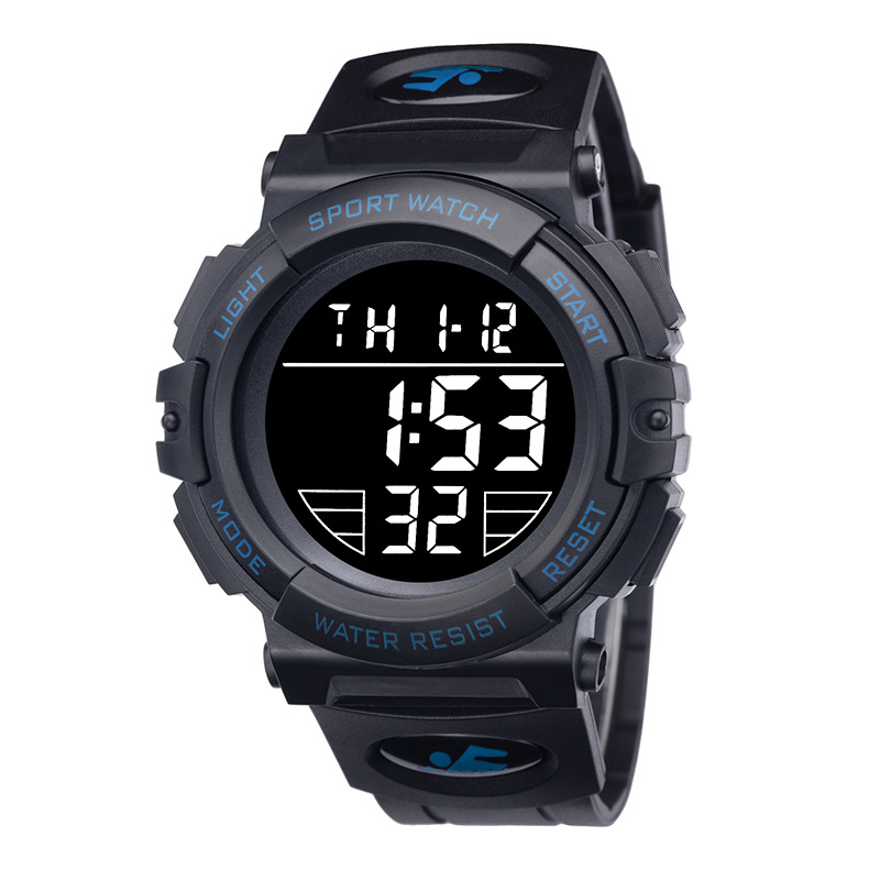 Comercio exterior popular moda al aire libre reloj electrónico estilo deportivo de moda LED alarma de luz fría hombres y mujeres reloj de la escuela secundaria