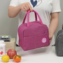 Temu跨境保温袋小熊便当包餐包午餐包保温饭盒袋牛津布儿童保温包