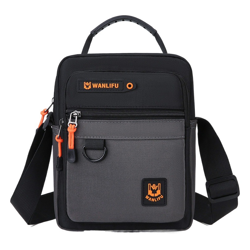 1month new men's messenger bag shoulder foreign trade cross-border letters casual storage multi-layer fashion Oxford cloth waterproof