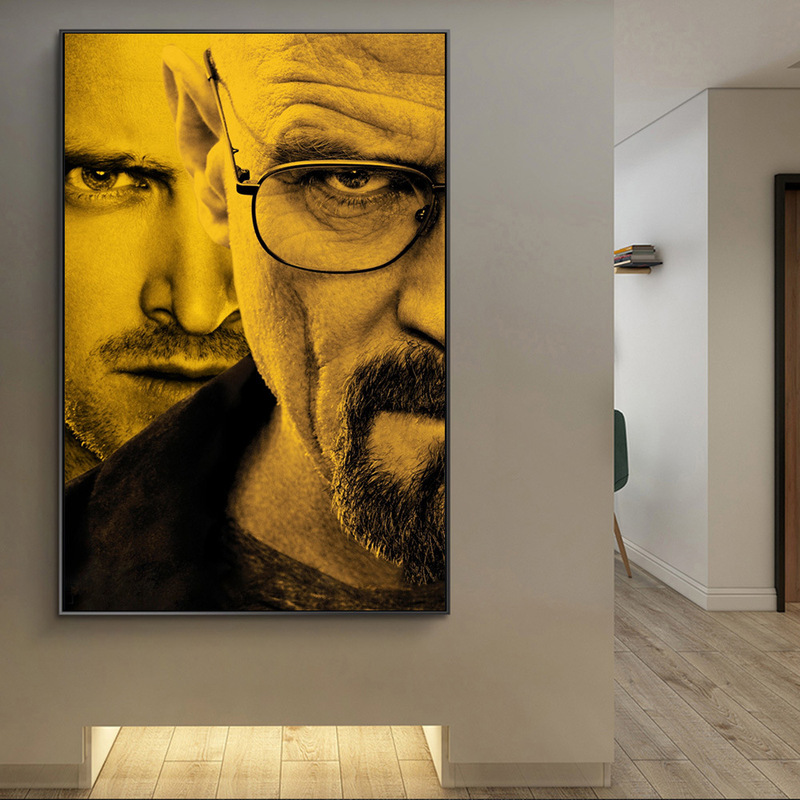 Classic Movie Breaking Bad Portrait Poster Canvas Painting Mural Poster Wall Art Bedroom Living Room Modern Painting