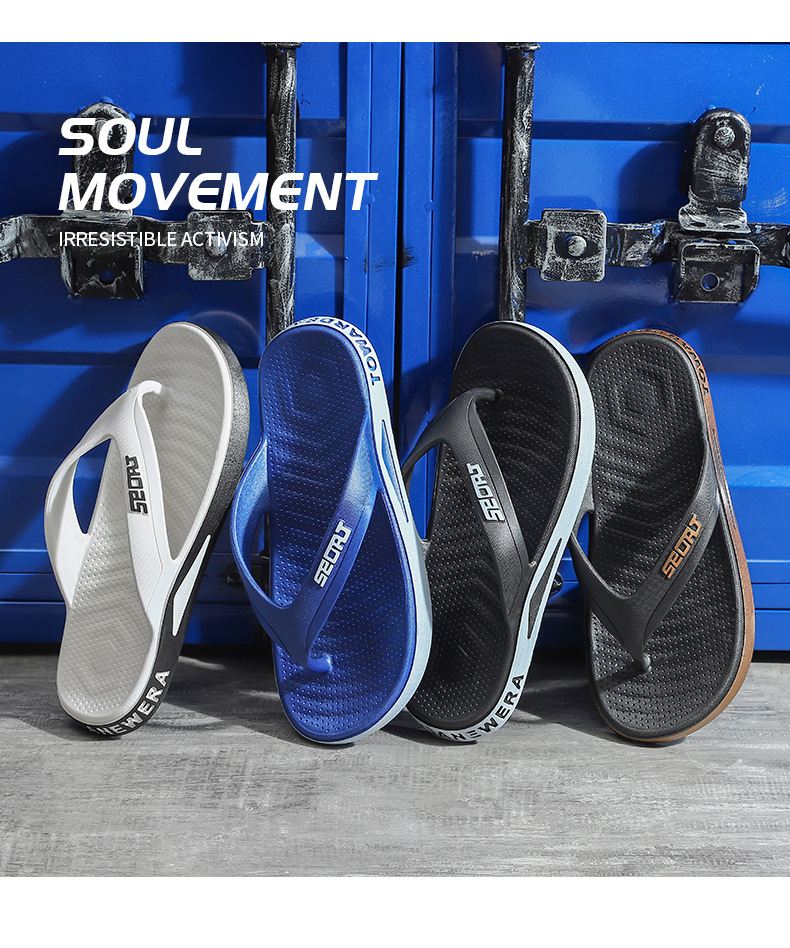 Pantofole personalizzate a spina di pesce per capispalla estivi sportivi casual Piedini con clip in PVC Sandali da spiaggia da uomo con fondo piatto_voghion.com