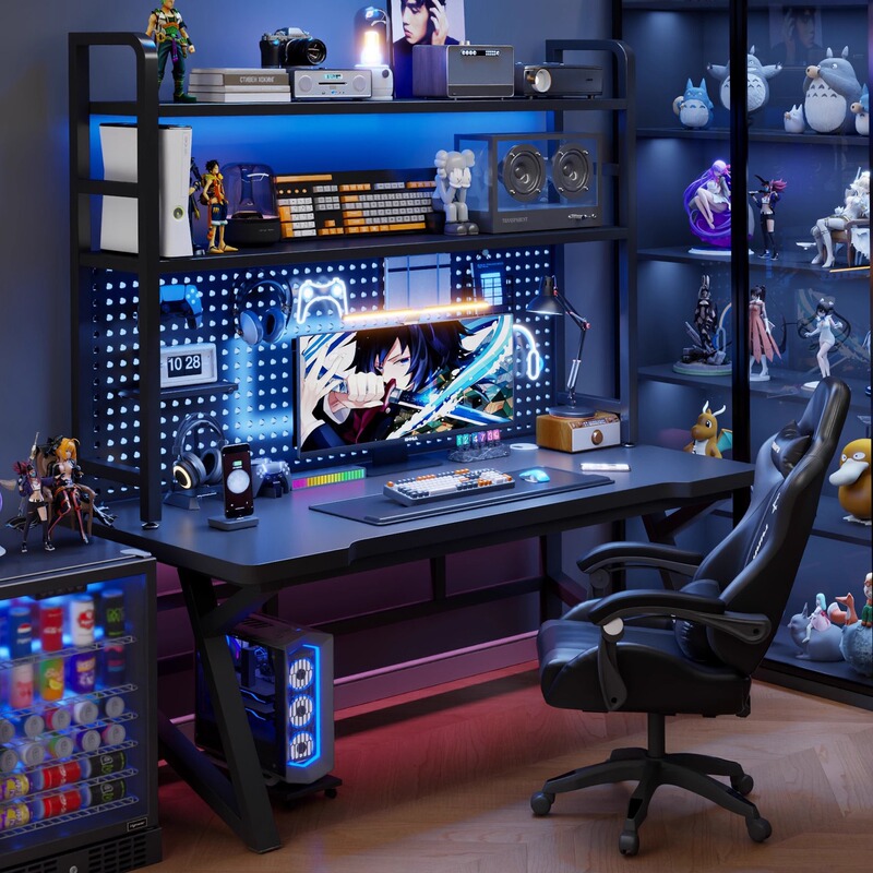 Mingzheng Furniture Factory Computer Desk Desktop Simple E-Sports Table Carbon Fiber Table Office Desk Home Desk Student Writing