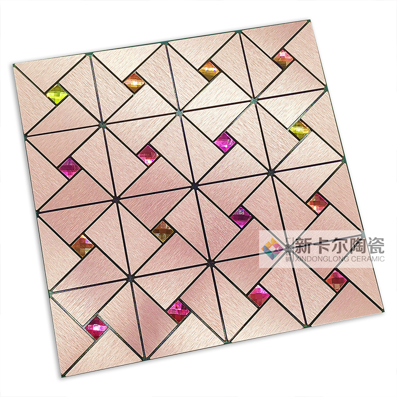 핑크 풍차 + 컬러 다이아몬드 - 접착식 뒷면 제공