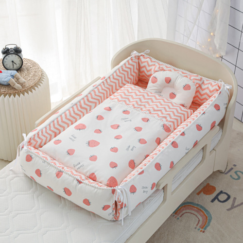 Cross-border portable baby crib, middle bed for newborns, imitation uterus, bionic bed cushion, infant nest, pure cotton bed skirt