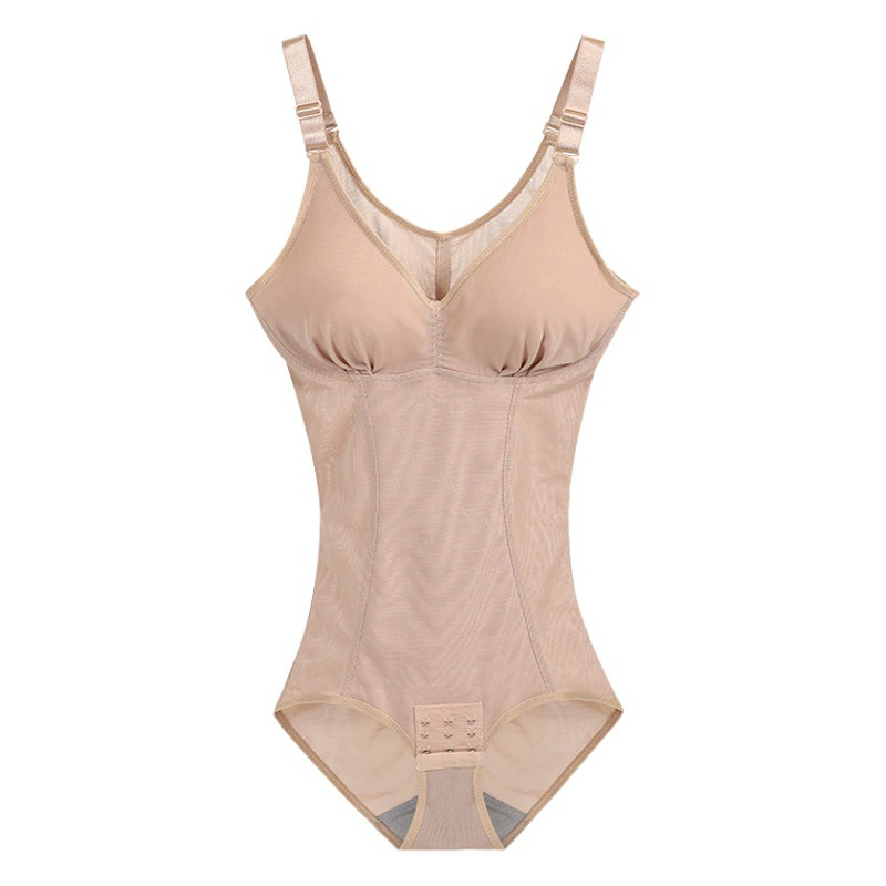 [Бюстгальтер с бюстгальтером] Цельная формирующая одежда Женская одежда для похудения Женская облегающая форма тела для всего тела Послеродовой период без стальных колец