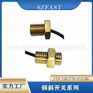 Fts-H10A-T30M16 Tilt Sensor Switch Brass M16*2.0 Interface Angle Sensor Corrosion Resistance