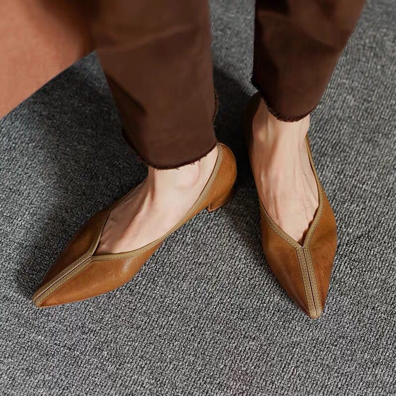 Retro High Heels - Khaki