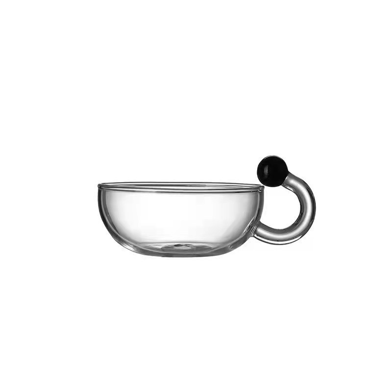 Nueva cola del ratón café olla de vidrio borosilicato mano café olla compartir alta temperatura resistente vidrio flor tetera 600