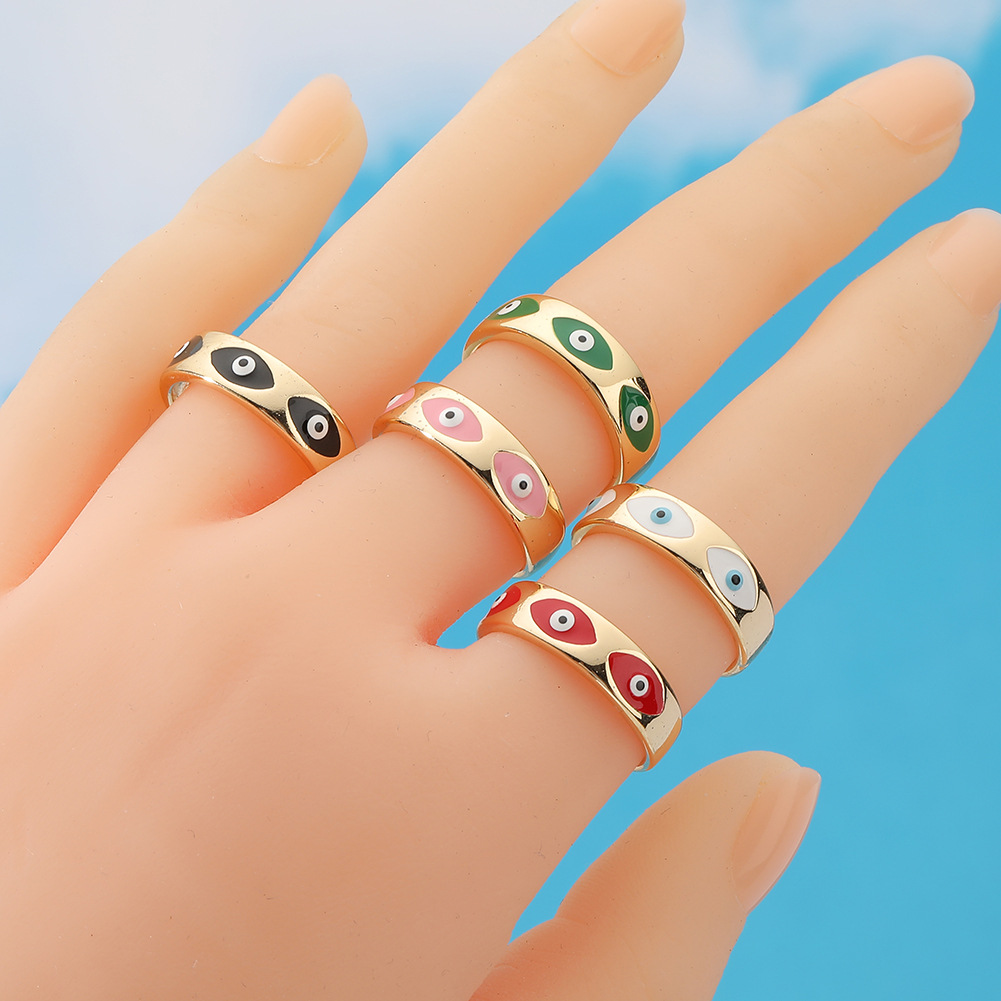 Fashion Devilu0027S Eye Copper Open Ring Copper Rings