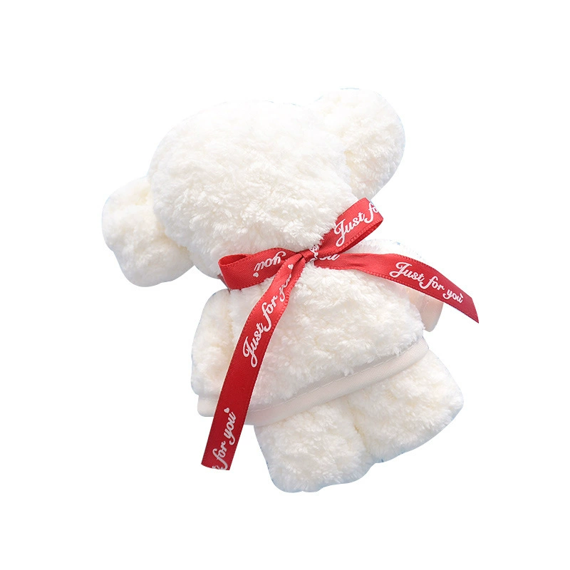 Coral soft towel, scarf for face washing, with little bears, Birthday gift, wholesale