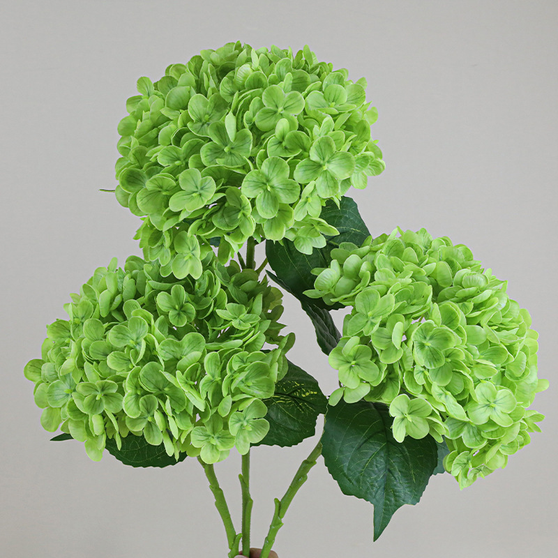 Artificial Flower with a Realistic Touch, Moisturizing Hydrangea, 176 Pieces of Soft Film Large Hydrangea, Green Hydrangea, Wedding Soft Decoration Fake Flower Manufacturer