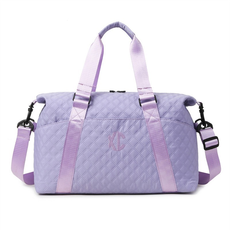 Fábrica al por mayor 2024 nuevo Oxford tela bolsa de viaje rombo moda color sólido gran capacidad húmeda y seca separación bolsa de embarque