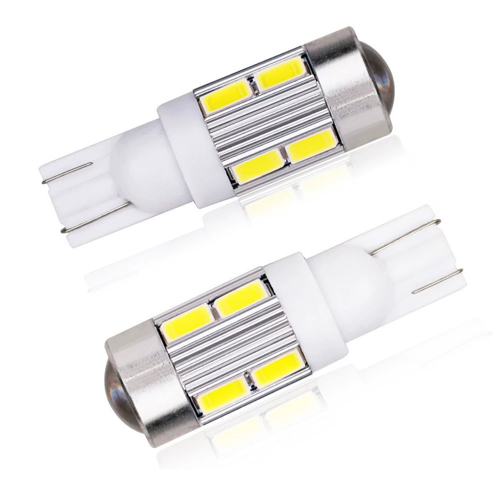 Автомобильный светодиодный светильник ширины T10 5630 10LED свет номерного знака W5W дверной боковой маленький свет T10 Светодиодная резервная лампа