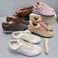 之禾ICIC女鞋2025新款牛皮运动鞋白搭轻便平底系带阿甘鞋德训鞋女