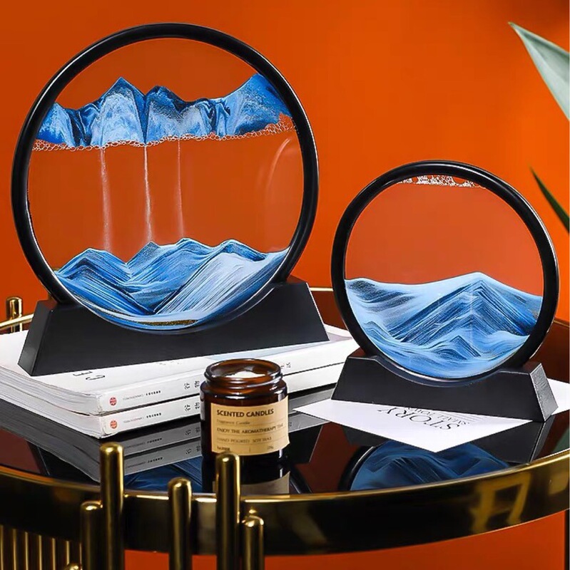 Source Factory 3D Quicksand Painting Ornament Small Hill Crafts Home Stress-Relief Gift Round Shape Hot-Selling Tempered Glass Source Factory 3D Quicksand Painting Ornament Small Hill Crafts Home Stress-Relief Gift Round Shape Hot-Selling Tempered Glass
