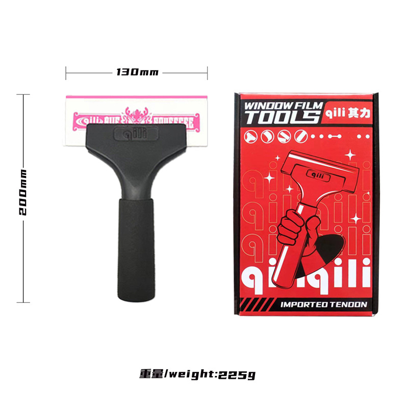 Herramientas para la aplicación de película para autos Qili en stock: raspador de agua para aplicación de película, raspador de goma de doble ángulo, raspador de aleación de aluminio para exprimir agua. image 8
