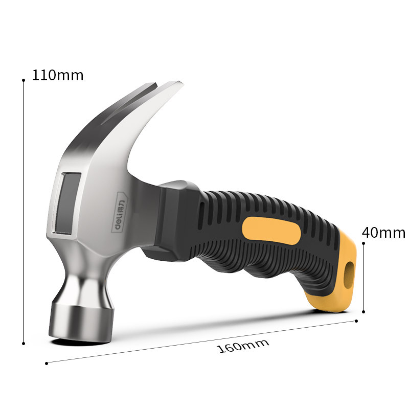 Effective tool DL441008 mini claw hammer hardware household iron hammer with rubber handle woodworking nail hammer