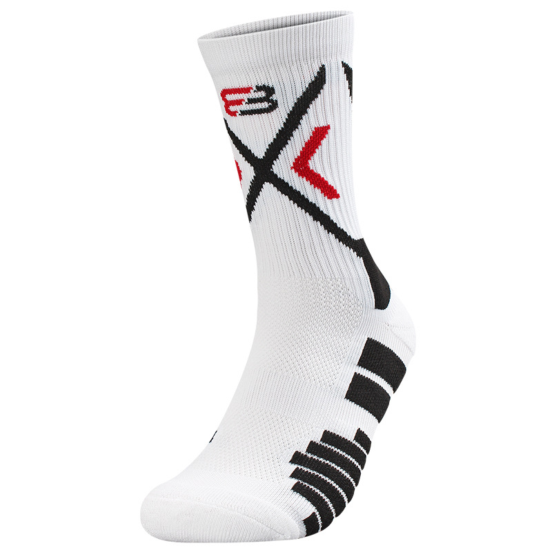 Men's sports two-color high tube socks