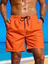 E 62412 Summer Solid Color Men's 3D Shorts ��ɫ��ʿ�̿�