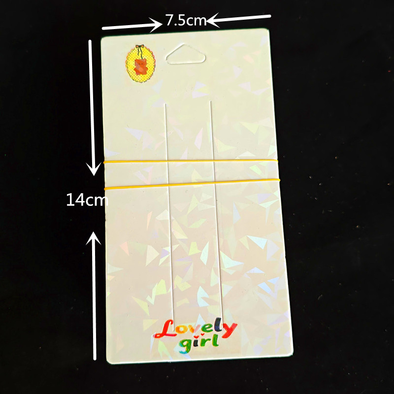 100 hojas de un paquete de tarjetas de horquilla, tarjetas de clip largas y cortas de estilo coreano, tarjetas de papel de cartón con clip para puestos callejeros