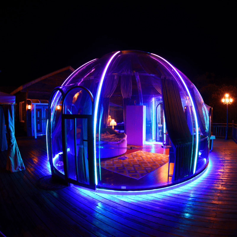 Fabricantes de casas privadas PC Star Vacancy Mobile Scenic Spot Camping Spherical Tent Villa al aire libre Residency Bubble House