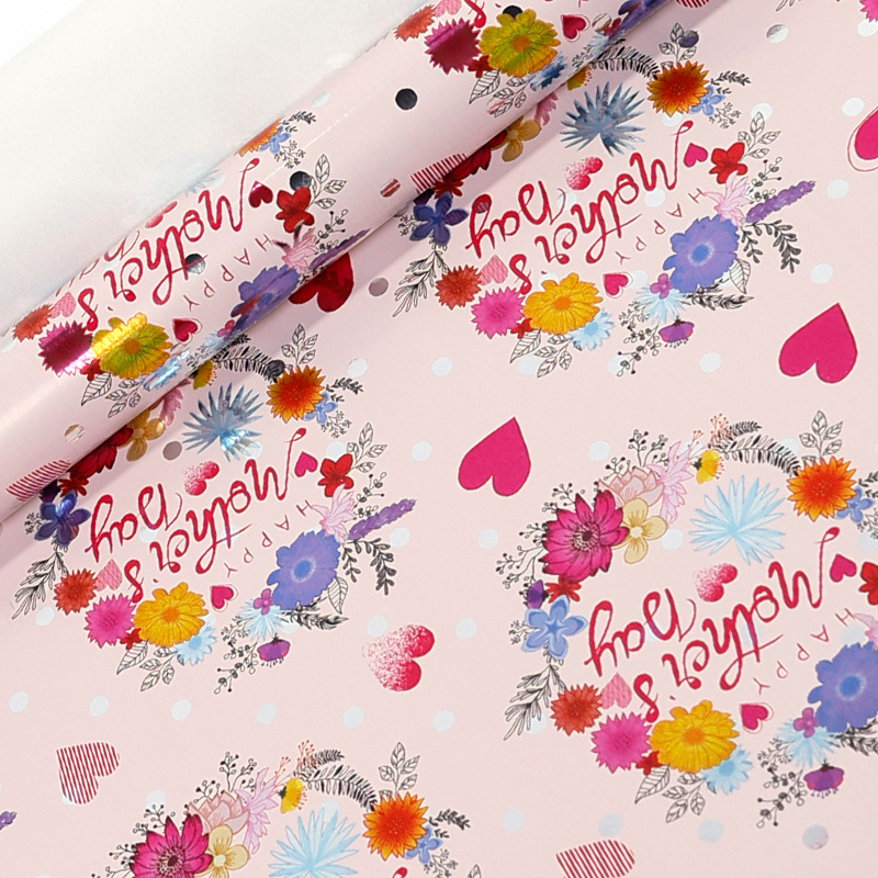 Papel de Regalo para el Día del Padre, Día de la Madre, San Valentín, Cumpleaños, Rollo de Papel de Regalo de Gran Tamaño