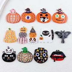 越境新品ハロウィーンアクリルかぼちゃ猫シリーズペンダントDIYアクセサリーストラップ材料部品