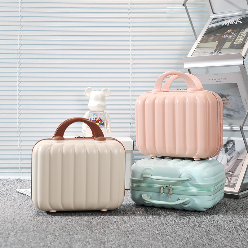 Mini estuche cosmético, maleta, maleta de 14 pulgadas, bolsa cosmética, caja de regalo pequeña, maleta coreana, caja de almacenamiento