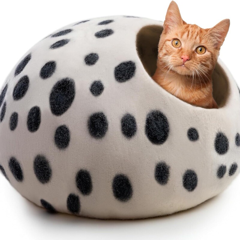 100% Wool Felt Cat Nest, Handmade Boutique, Thick and Warm Pet Supplies, Cat Hole/Bed