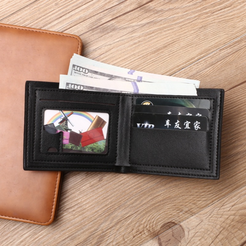 Cartera de hombre 2024 nueva delgada corta licencia de conducir una bolsa de tarjetas de moda estudiantes multifuncional cartera de hombre