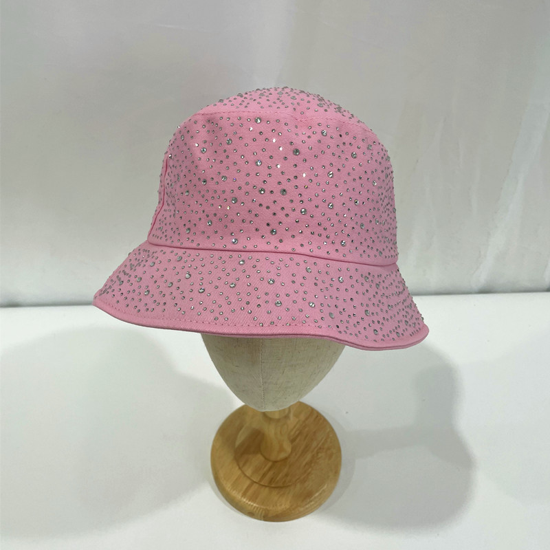 Frau Lässig Elegant Einfarbig Strass Breite Traufen Bucket Hat display picture 10