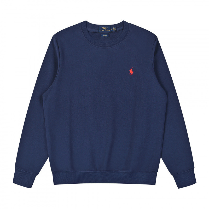 Crew neck royal blue with red logo