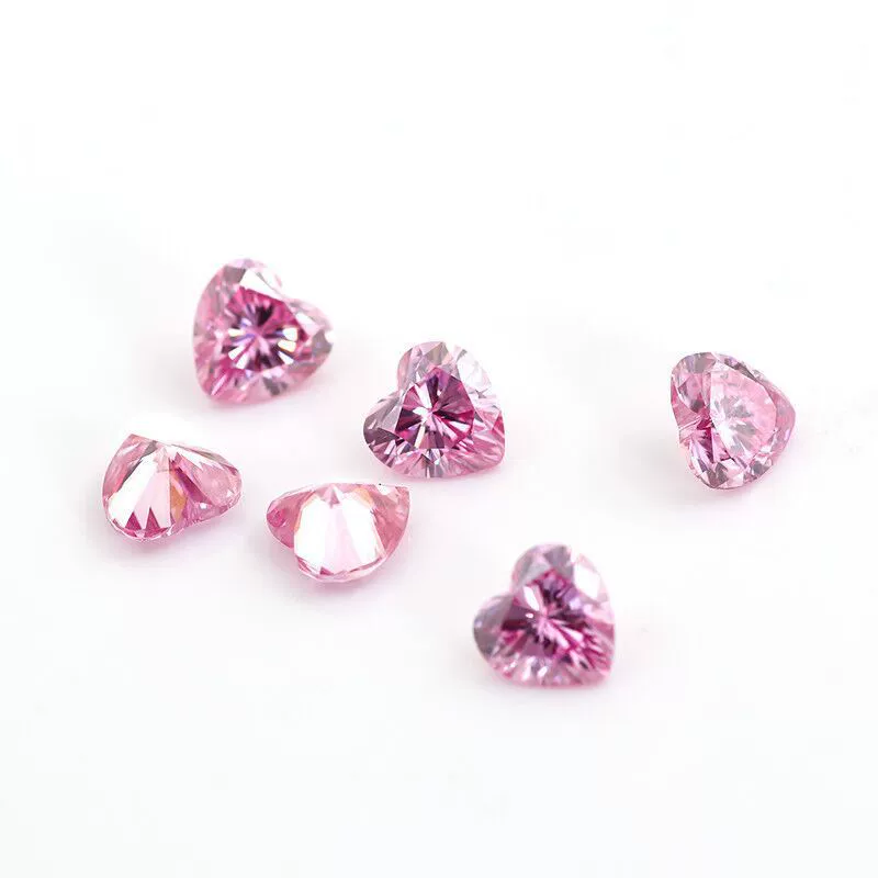 Фуксия красный Gemstone для кольца в форме сердца, с камнем