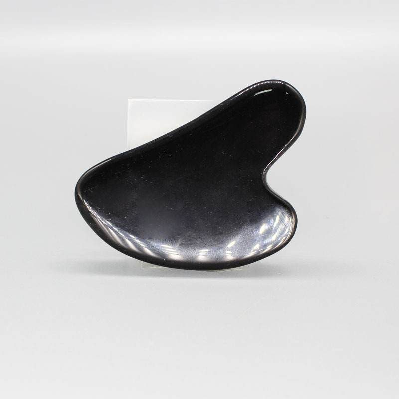 Tablero raspador de jade de cristal rosa natural Tablero raspador de belleza facial de cristal Meridian