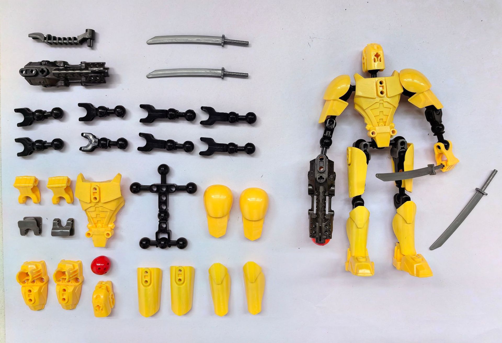 新款积木款黄色(武器可以发射圆珠)