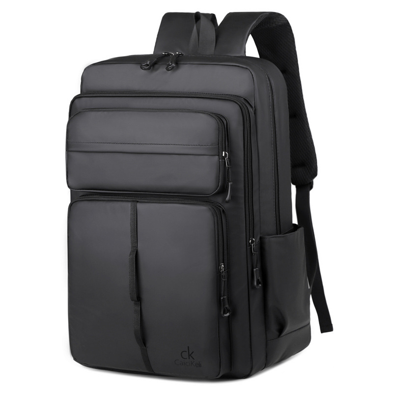 Mochila nueva tendencia de la moda bolsa de computadora de negocios de ocio de gran capacidad color sólido luz impermeable mochila transfronteriza