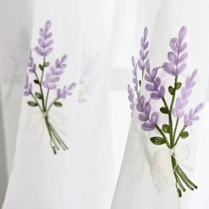 light purple Curtain Bedroom Transparent Lavender Embroidered Window Screen Suitable for Girls Room Bohemian Farmhouse Curtain light purple Curtain Bedroom Transparent Lavender Embroidered Window Screen Suitable for Girls Room Bohemian Farmhouse Curtain