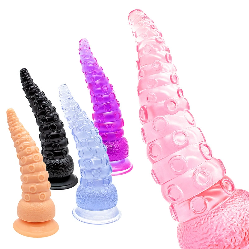 Анальный стимулятор PVC Тентакля игрушка, 20 см прозрачный кристалл дизайн, в нескольких цветах