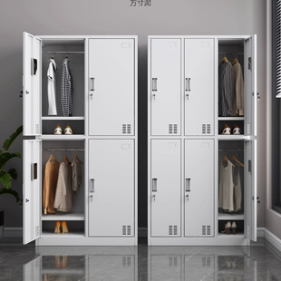 2025 Metal Locker with Lock, Iron Locker for Employee Storage, Shoe Cabinet, Cupboard, Suitable for Bathroom, Factory Workshop