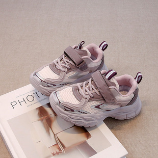 Girls' sneaker 2024 New Autumn and Winter Light Soft Sole Little Girls' Women's Treasure Casual Shoes Boys' Torre Shoes