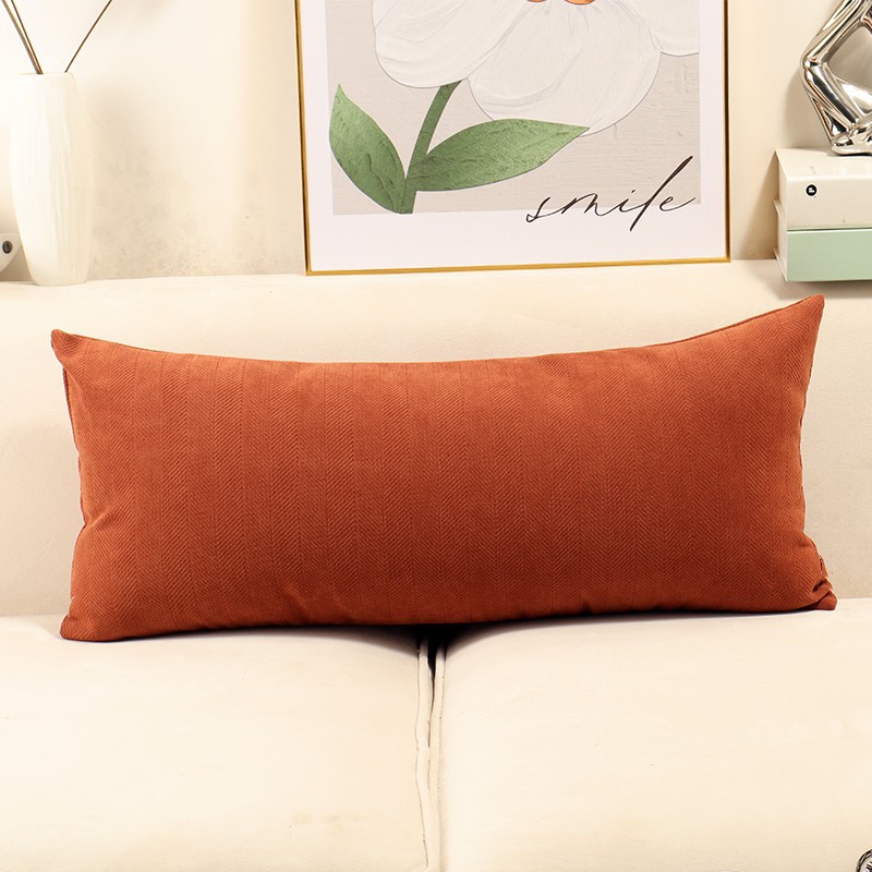 Nordic cream chenille back cushion sofa pillow living room cushion pillowcase rectangular waist pillow cushion big hug