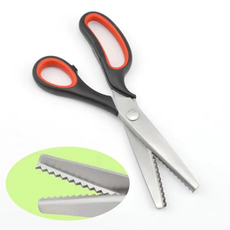Tijeras de encaje, tijeras de sastre, dientes de sierra, tijeras de onda, tijeras de tela hechas a mano, tijeras de costura de tela triangular, tijeras para el hogar