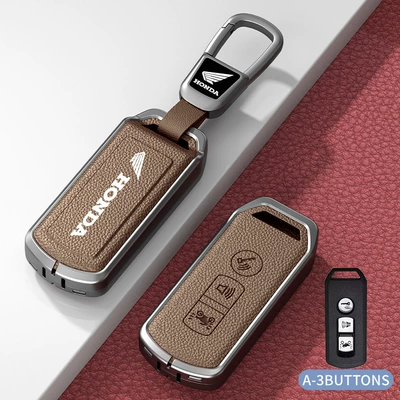 Car key bag: 125 Protective Shell - standard-type-a-khaki-zinc-alloy-shell-car-logo-square-buckle