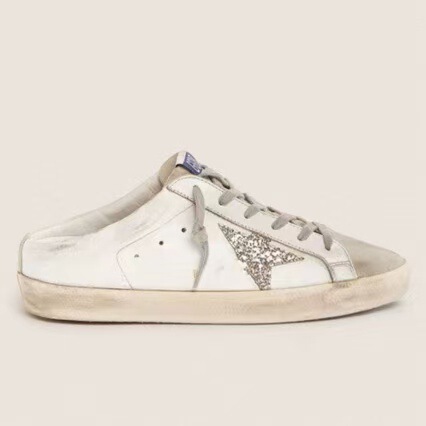 Foreign trade cross-border vintage star distressed shoes 2026 new versatile slip-on sandals with internal height increase, distressed leather women's shoes Foreign trade cross-border vintage star distressed shoes 2026 new versatile slip-on sandals with internal height increase, distressed leather women's shoes