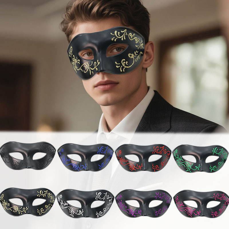 Ventas calientes de máscaras para adultos fiesta de baile Zoro de alto nivel máscaras para hombres espectáculo medio cara pintada en chorro hermosa máscara de ojos
