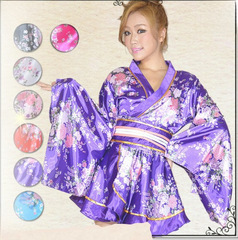 日本傳統女士和服長款睡袍浴衣舞台表演出寫真服演出服裝