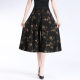 New Style Middle-aged and Old-aged Color Ice Silk Culottes Summer Thin Floral Mid-length Pants Mother's Dosing Wide Leg Pants