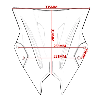 Motorcycle front windshield | 24-25 modified motorcycle